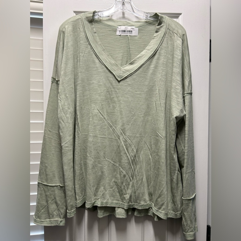 NEW Ces Femme Sage Green Slub Knit Large